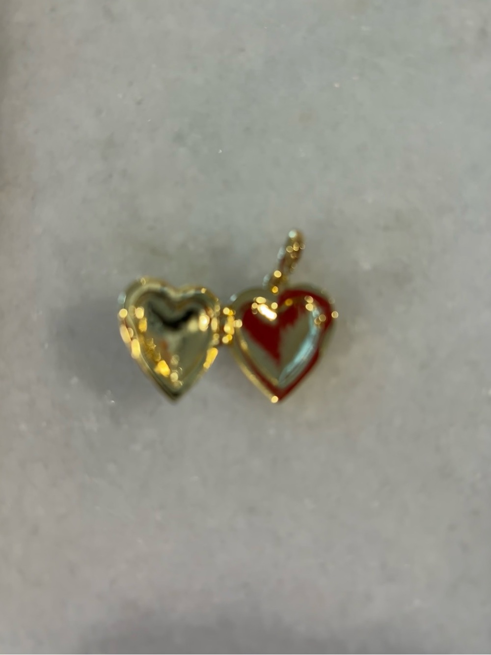 Clare V. Blue Stripe Heart Locket - Picture 8 of 8